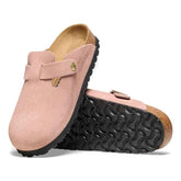 BIRKENSTOCK Boston Suede Leather-Light Rose - AikCulture
