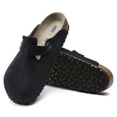 BIRKENSTOCK Boston Suede Leather-Black - AikCulture