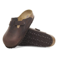 BIRKENSTOCK Boston Soft Footbed Oiled Leather Habana Brown Regular