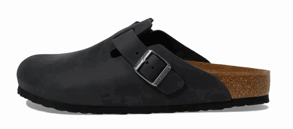 BIRKENSTOCK Boston Oiled Leather-Black - AikCulture