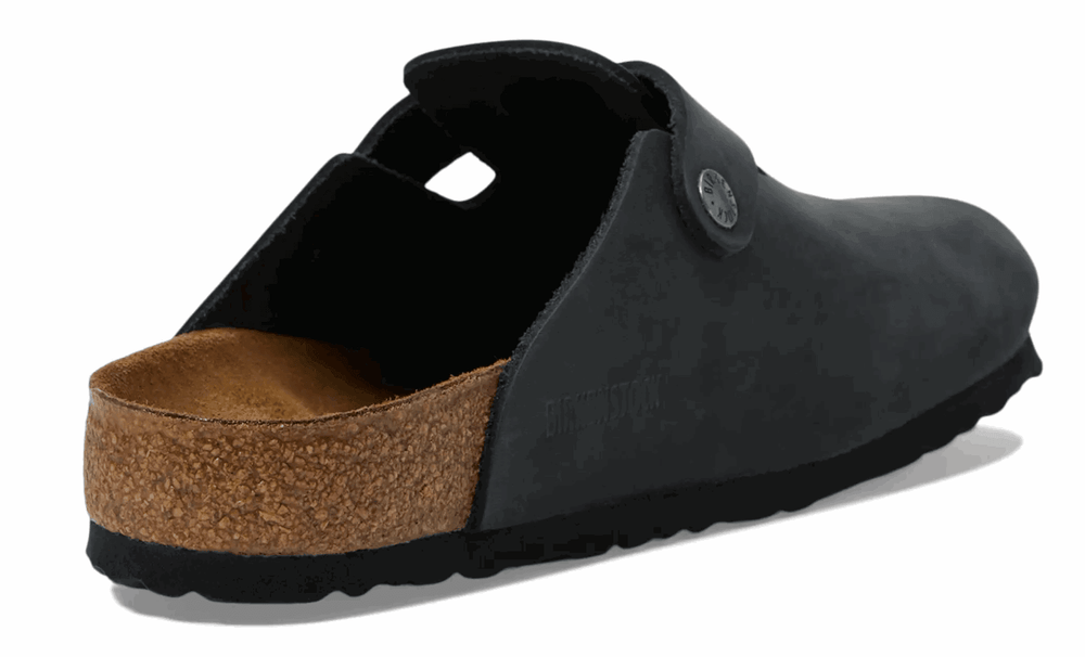 BIRKENSTOCK Boston Oiled Leather-Black - AikCulture