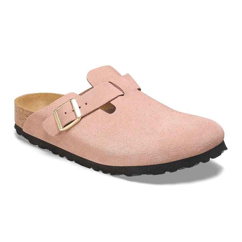 BIRKENSTOCK Boston Suede Leather-Light Rose - AikCulture