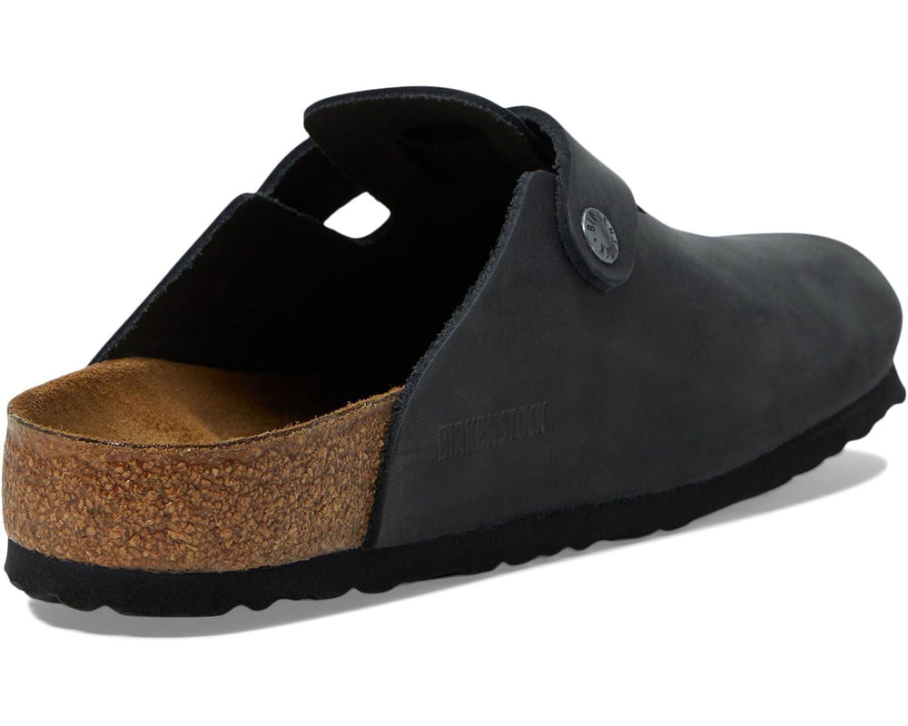 BIRKENSTOCK Boston Suede Leather-Black - AikCulture