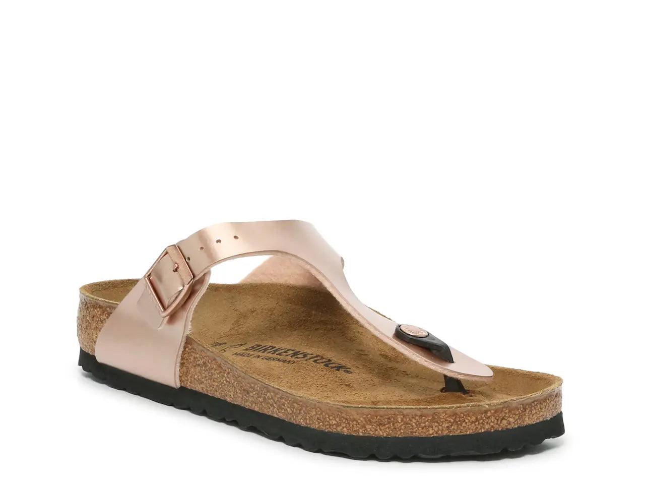 BIRKENSTOCK Gizeh Worn Metallic Rose Gold