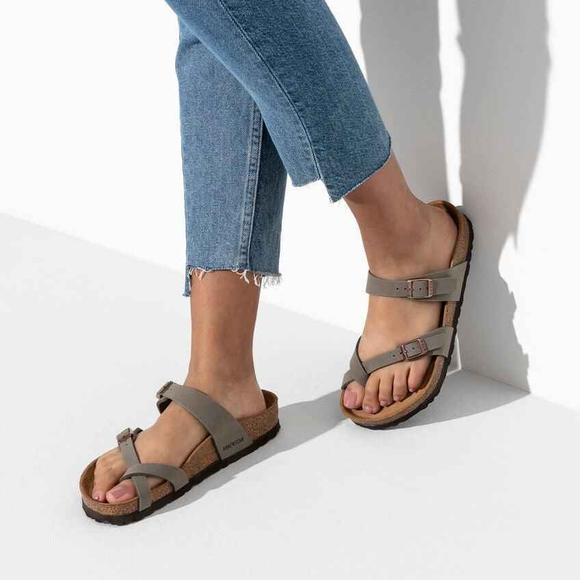 BIRKENSTOCK Mayari Birkibuc Stone - AikCulture