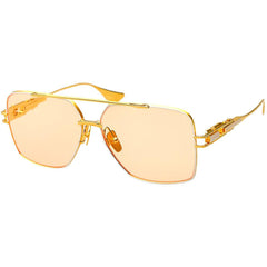 DITA Grand Emperik Matte White-Yellow Gold with Apricot Unisex Sunglasses - AikCulture