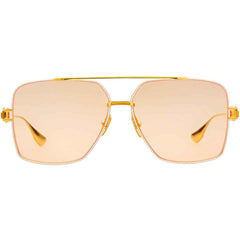 DITA Grand Emperik Matte White-Yellow Gold with Apricot Unisex Sunglasses - AikCulture