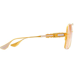 DITA Grand Emperik Matte White-Yellow Gold with Apricot Unisex Sunglasses - AikCulture