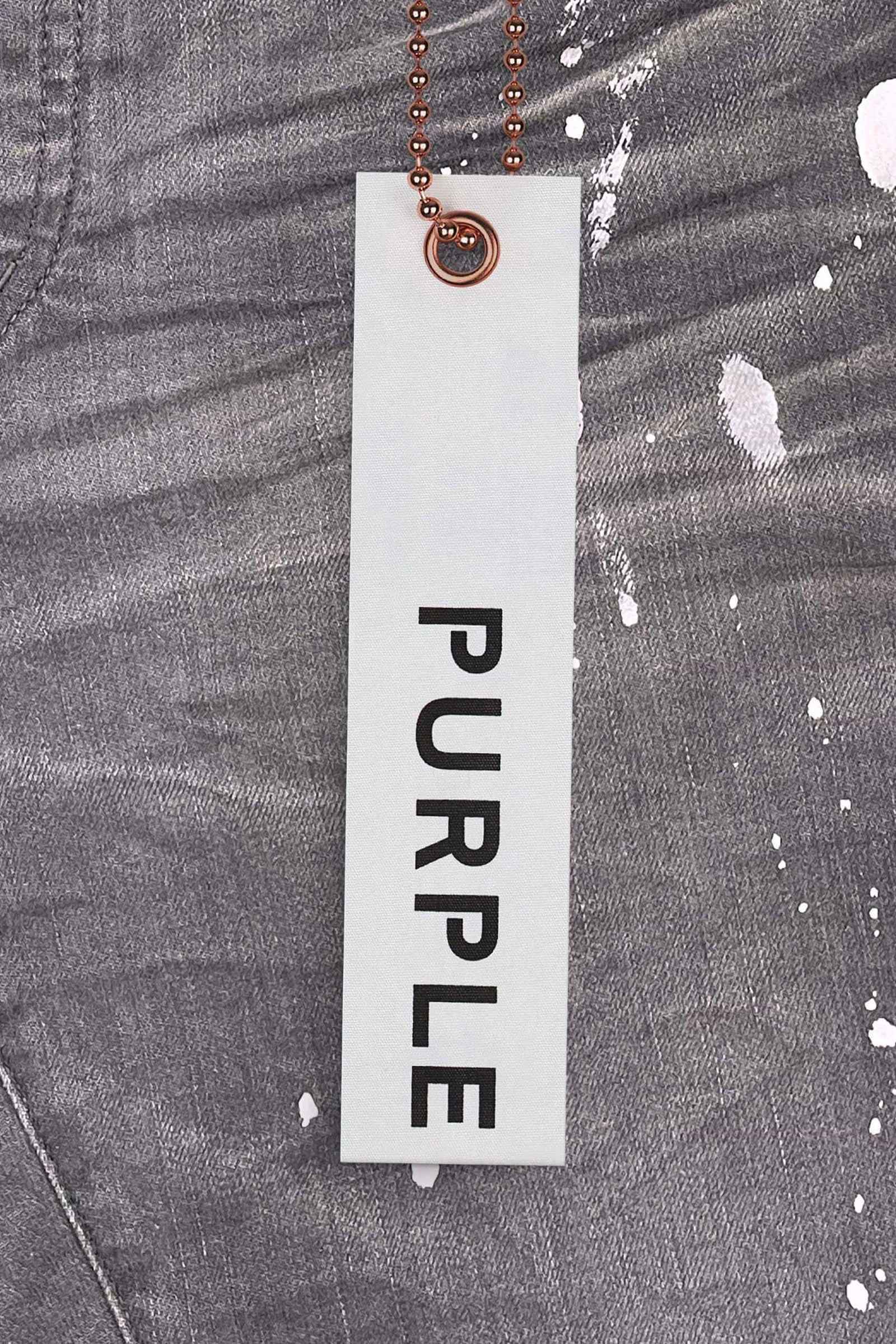 PURPLE BRAND P001 Worn Grey Knee Slit - AikCulture