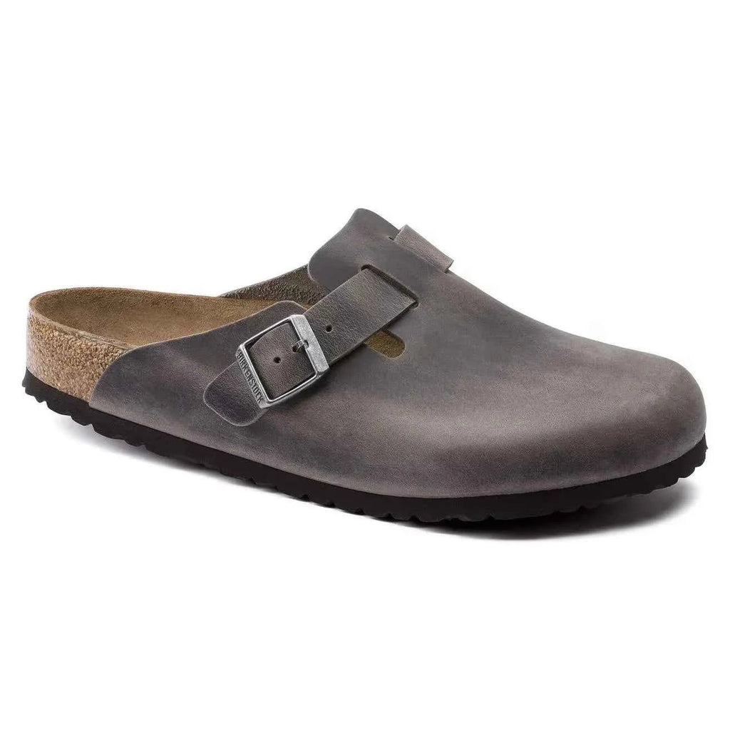 Birkenstock Boston Soft Footbed Oiled Leather Iron AikCulture