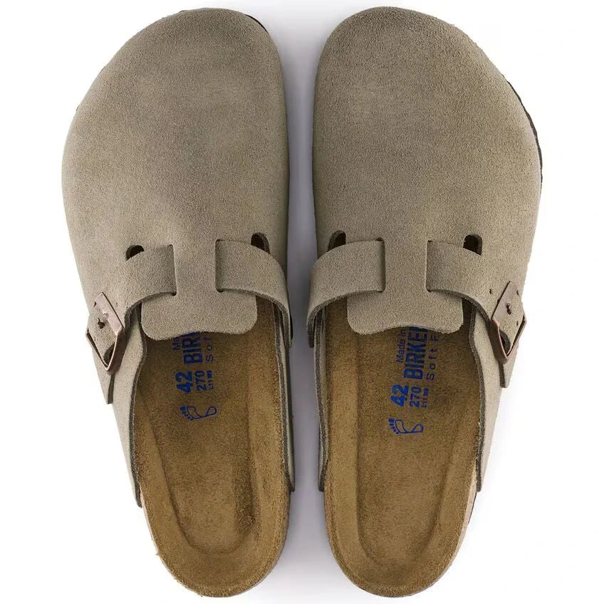 Birkenstock Boston Suede Leather Taupe AikCulture