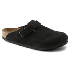 Birkenstock Soft Footbed Suede Leather Black AikCulture