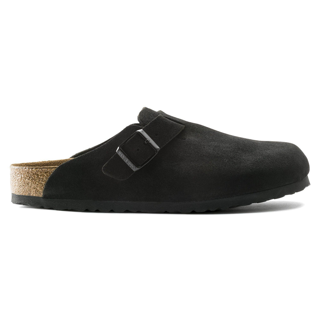 Birkenstock Soft Footbed Suede Leather Black AikCulture