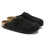 Birkenstock Soft Footbed Suede Leather Black AikCulture