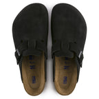 Birkenstock Soft Footbed Suede Leather Black AikCulture