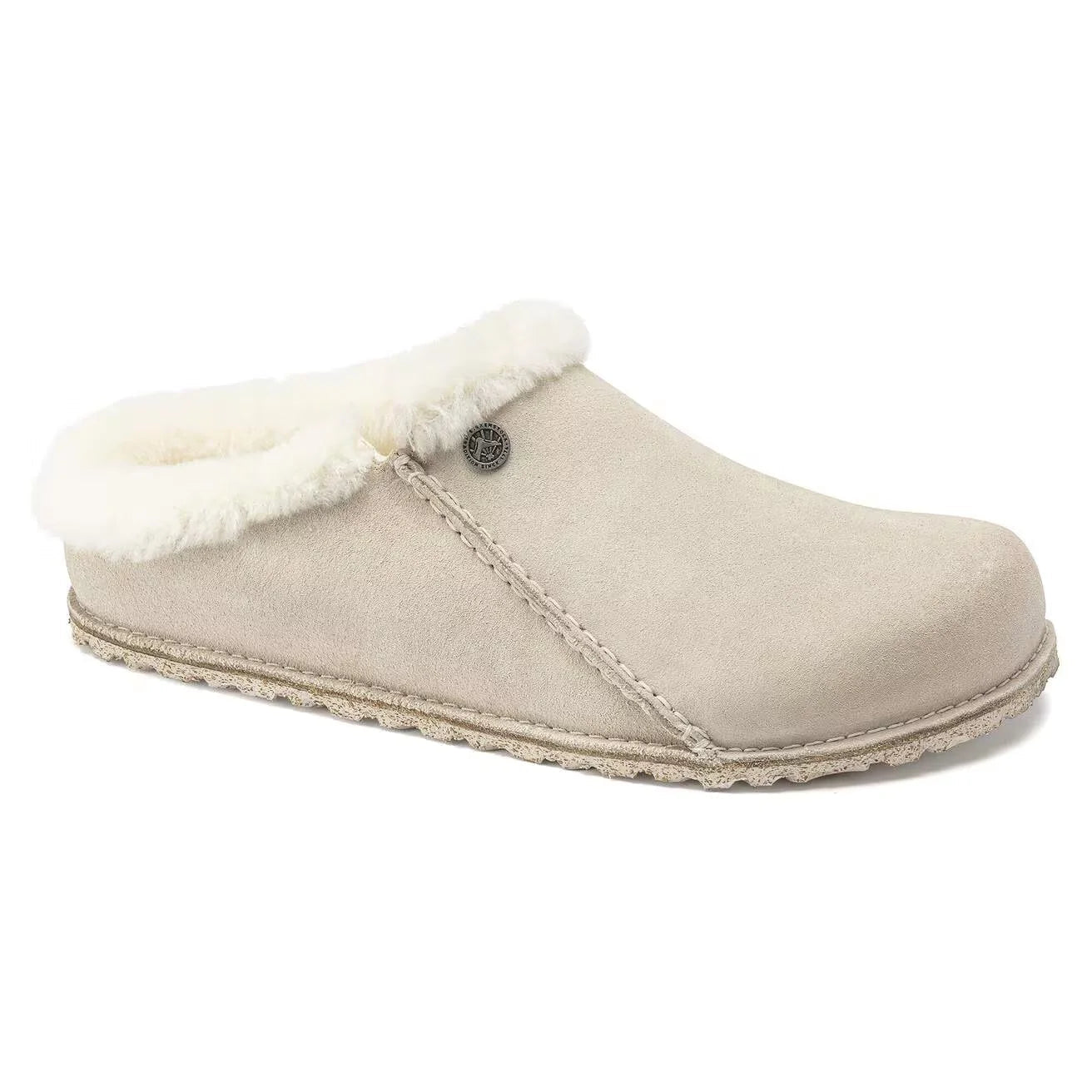 Birkenstock Zermatt Premium Suede Leather Antique White AikCulture