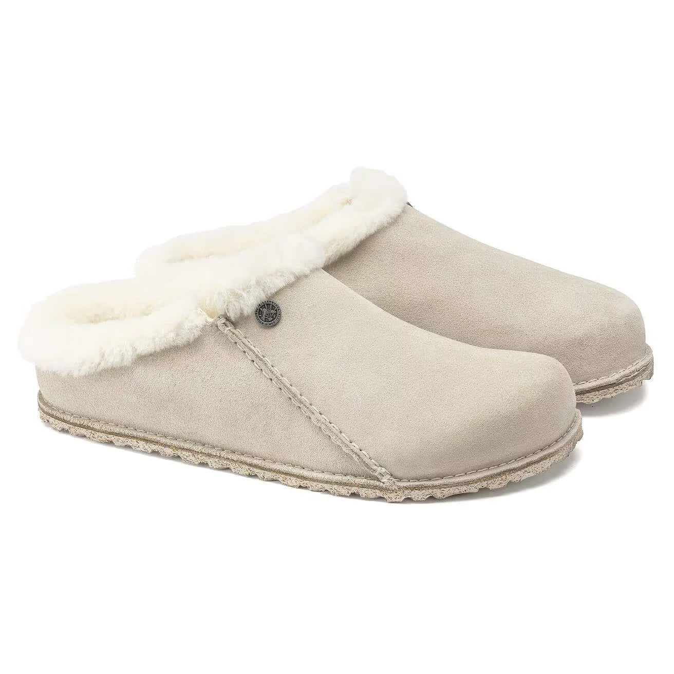 Birkenstock Zermatt Premium Suede Leather Antique White AikCulture