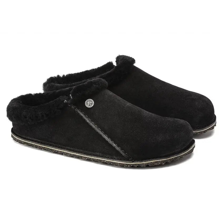 Birkenstock Zermatt Premium Suede Leather Black AikCulture