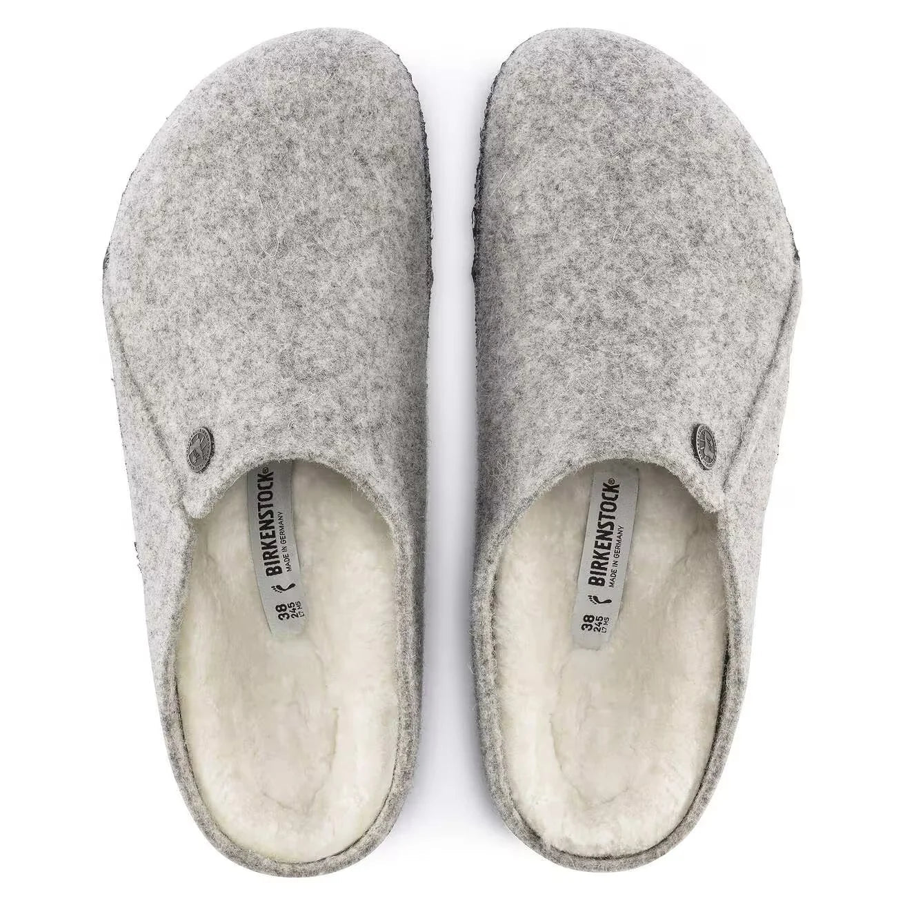 Birkenstock Zermatt Shearling Wool Felt Light Grey AikCulture